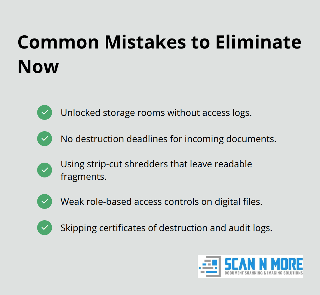 Frequent document security gaps to fix immediately - document scanning and shredding